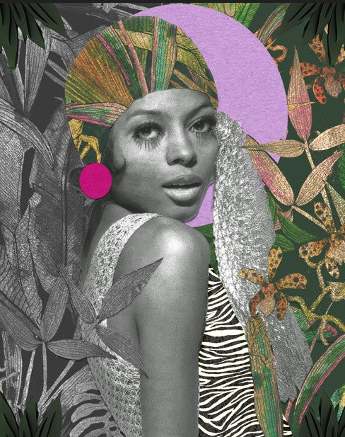 Diva-Vibrant Diana Ross Digital Collage Print-Celebrate the Iconic Diva in Style