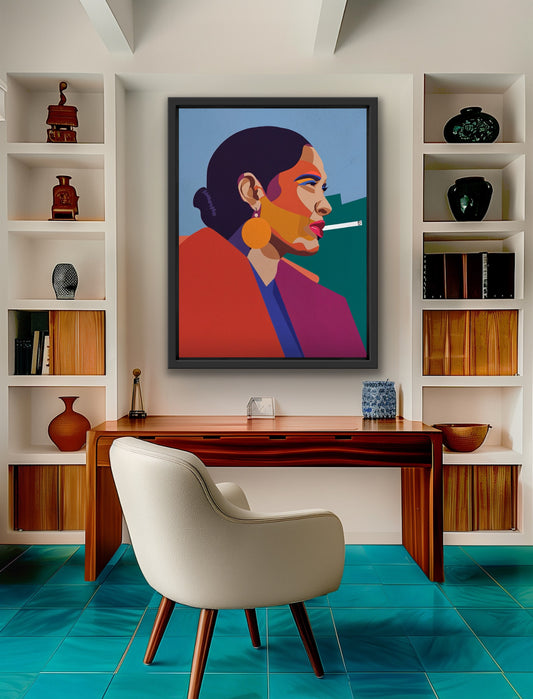 Strange Fruit-Portrait of Billie Holiday in Fauvism Style