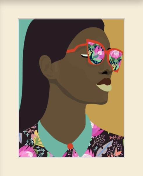 It's All About Your Perspective-Print of Black Woman with Glasses