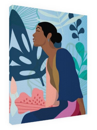 Reverie in the Garden-BAPART print of Women Meditating in Garden