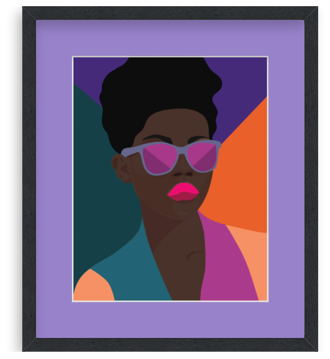 Power in the lips- Positive Manifestation Print with Woman with Fro