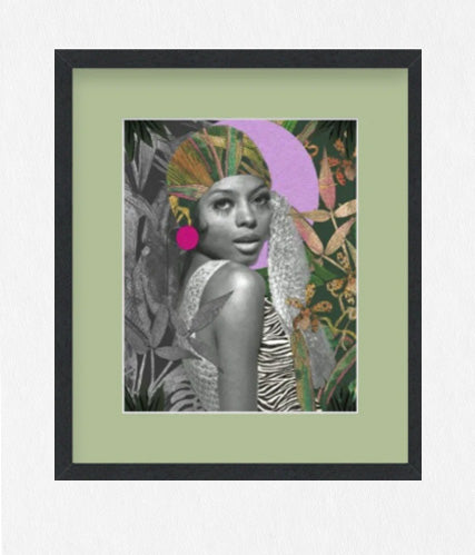 Diva-Vibrant Diana Ross Digital Collage Print-Celebrate the Iconic Diva in Style