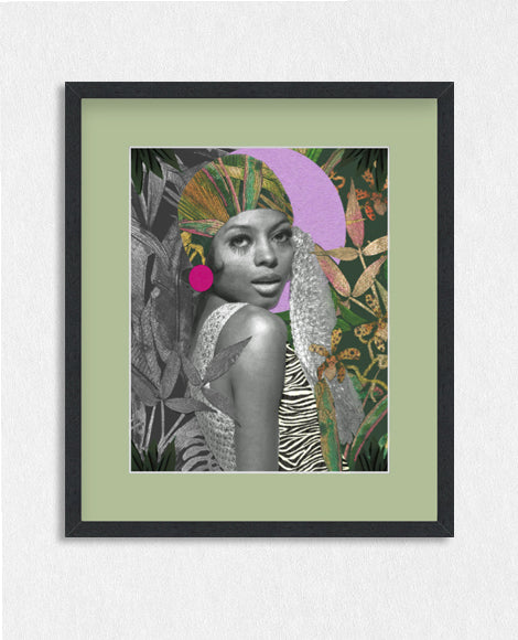 Diva-Vibrant Diana Ross Digital Collage Print-Celebrate the Iconic Diva in Style