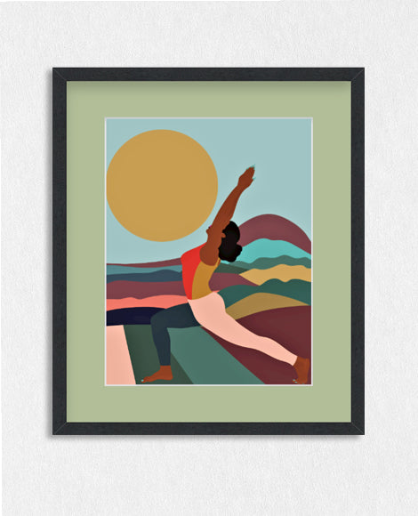 Keep Your Head to the Sky-BAPART print of Black woman in warrior pose