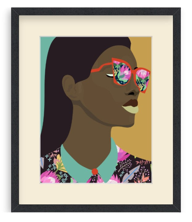 It's All About Your Perspective-Print of Black Woman with Glasses