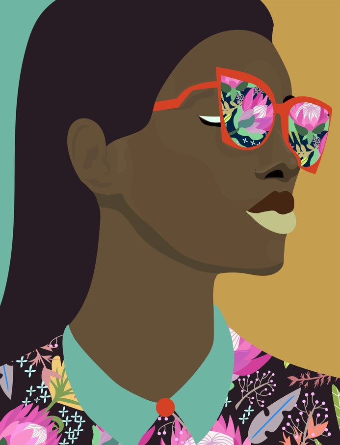 It's All About Your Perspective-Print of Black Woman with Glasses