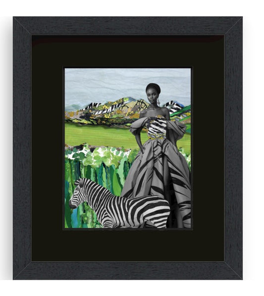 In the Wilderness-Stunning Digital Collage Art-Perfect for Black Art Lovers